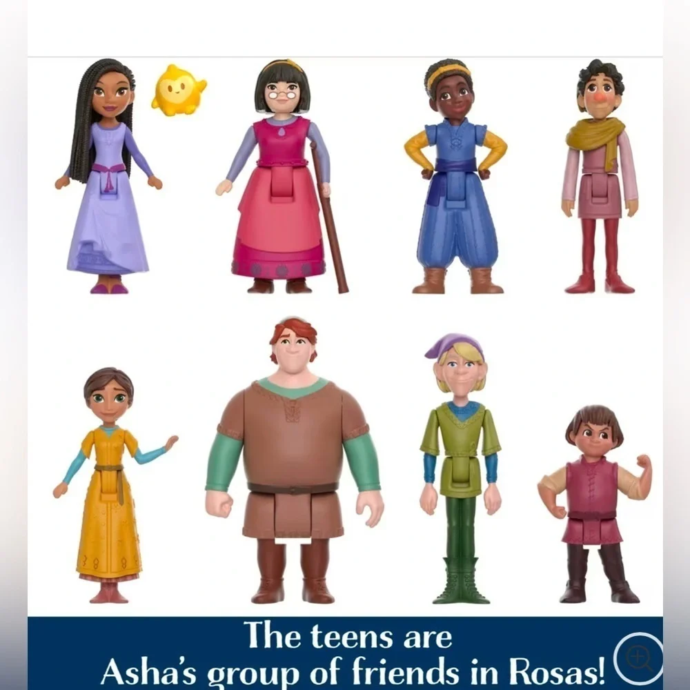 BRAND NEW: Disney’s Wish “The Teens” 8 Mini Posable Doll Figure Set